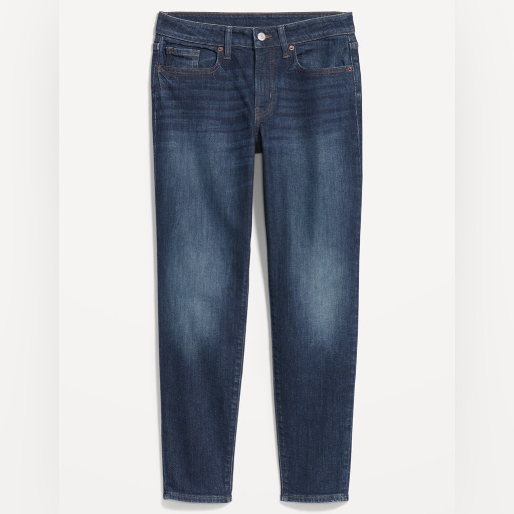 Old Navy Women's Dark Blue Mid-Rise OG Straight Ankle Jeans. Size 10P. NWOT - Picture 11 of 16